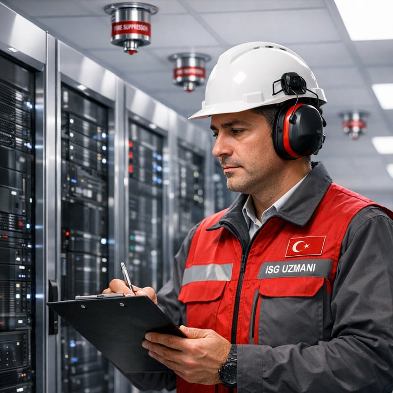 Veri Merkezlerinde (Data Center) İSG: Otomatik Gazlı Söndürme Sistemleri ve İşitme Kaybı Riskine Karşı 2026 Standartları