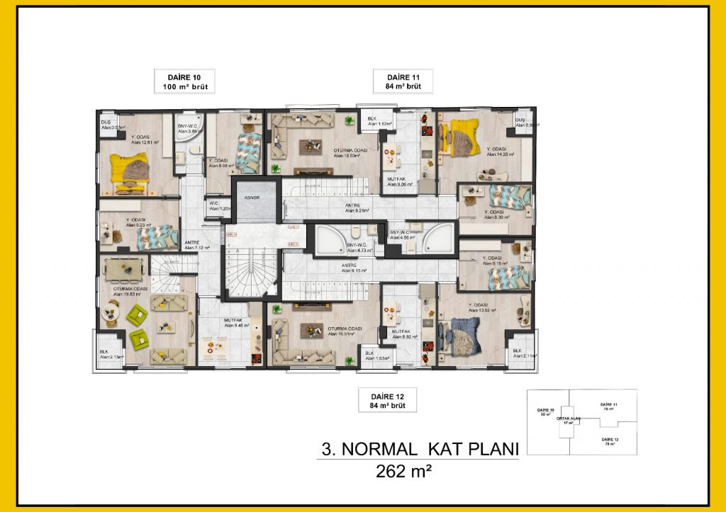3 Kat Planı